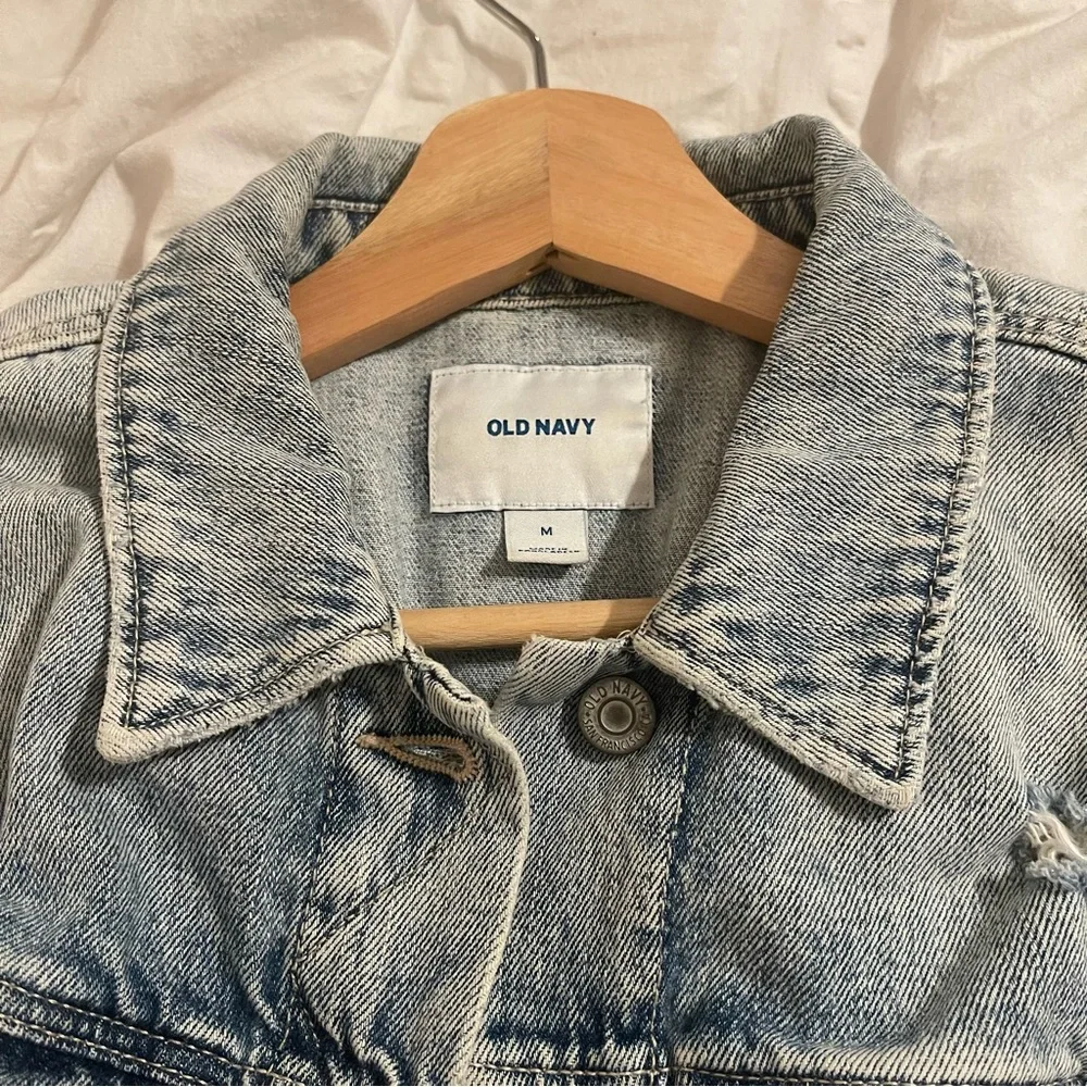 Old Navy Denim Womens Jacket Light Wash Size Medium - Picture 2 of 9